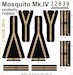 Detailset Mosquito MKIV Seatbelts (Fabric) (Hong Kong Models) E32-839