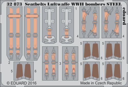 Detailset Luftwaffe Bombers Seatbelts (steel)  E32-873