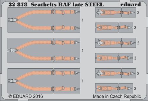 Detailset RAF Late Seatbelts (STEEL)  E32-878