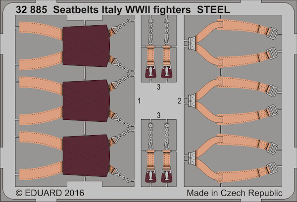 Detailset Italian WWII Fighter Seatbelts (STEEL)  E32-885