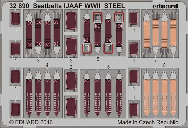 Detailset IJAAF WWII Seatbelts (STEEL)  E32-890