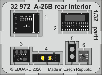 Detail set Douglas A26B Invader rear interior  (Hobby Boss)  E32-972