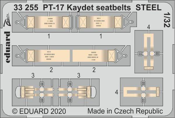 Detailset Boeing PT17 Kaydet Seatbelts (Roden)  E33-255