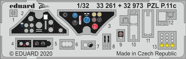 Detailset PZL P.11c Interior (IBG)  E33-261