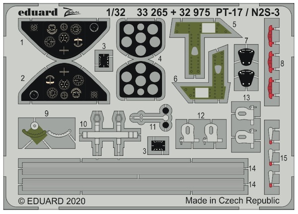 Detailset Boeing PT17/N2S-3 Kaydet  Interior (Roden)  E33-265