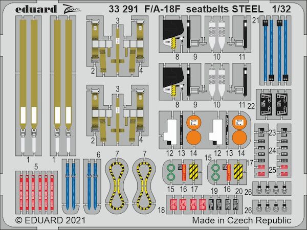 Detailset F/A18F Super Hornet Seatbelts (Revell)  E33-291