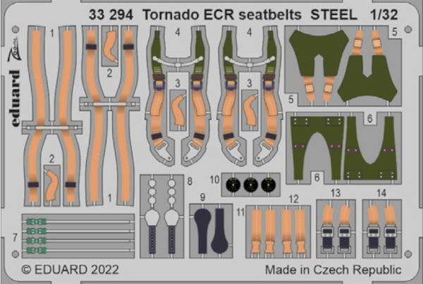 Detailset Tornado ECR Seatbelts (Italeri)  E33-294