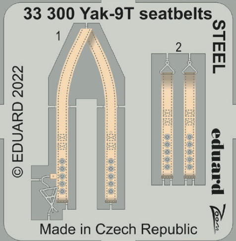 Detailset Yakovlev Yak9T Seatbelts (ICM)  E33-300
