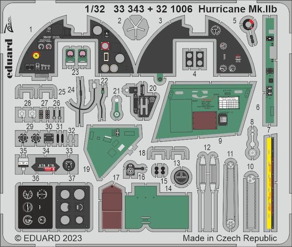 Detailset Hurricane MKIIb  Interior (Revell)  E33-343