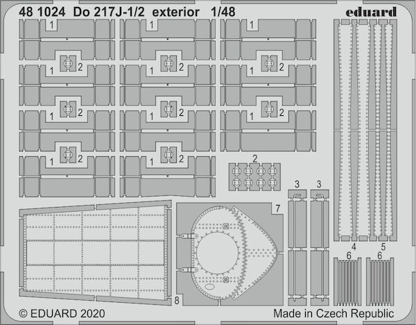 Detailset Dornier Do217J-1/2 Exterior (ICM)  E48-1024