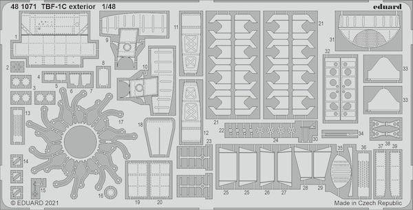 Detailset Grumman TBF-1C Avenger Exterior (Academy/Accurate/Italeri)  E48-1071