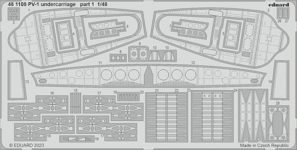 Detailset Lockheed PV1 Ventura Landing Gear (Academy/Revell)  E48-1108