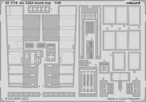 Detailset Dornier Do335A Bomb Bay (Tamiya)  E48-1115