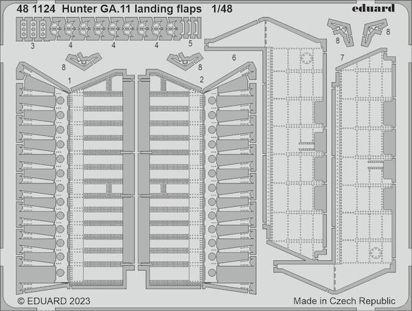 Detailset Hunter GA.11 landing flaps (Airfix)  E48-1124