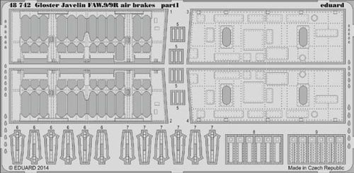 Detailset Gloster Javelin FAW9/9R Airbrakes (Airfix)  E48-742