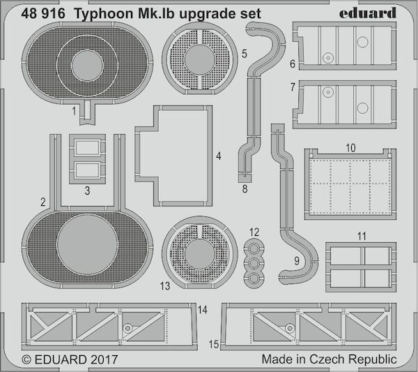Detailset Typhoon MK1b Upgrade set (Eduard/Hasegawa)  E48-916