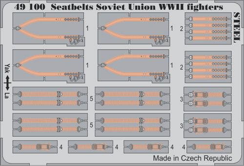 Detailset Soviet Union Fighters WW2 Seatbelts STEEL  E49-100