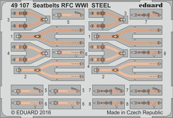 Detailset RFC WW1 Seatbelts (STEEL)  E49-107