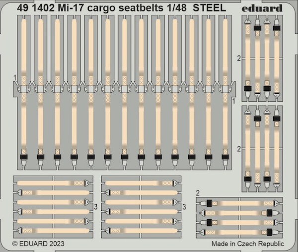 Detailset Mil Mi17 Hip Cargo Seatbelts (Trumpeter)  E49-1402