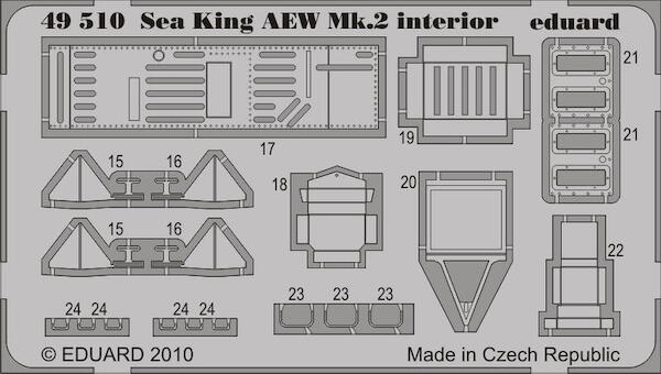 Detailset Sea King AEW MK2 Interior Self Adhesive (Hasegawa)  E49-510