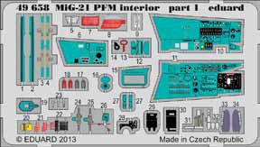 Detailset Mikoyan MiG21PFM Interior Self Adhesive (Eduard)  E49-658