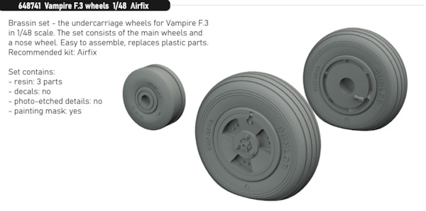 Vampire F3  Wheels (Airfix)  E648741
