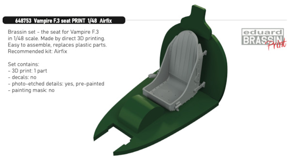 Vampire F3 seats (Airfix)  E648753