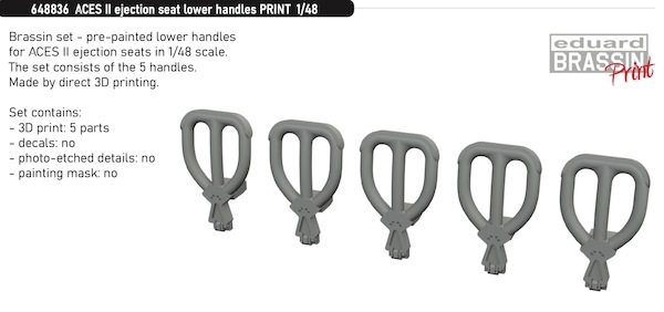 ACES II Ejector seat Lower handles 5x (in colour! )  E648836