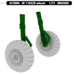 Messerschmitt BF110C/D main wheels (Eduard)  e672-006
