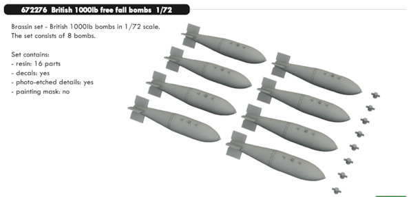 British 1000lb Free Fall Bombs  E672276