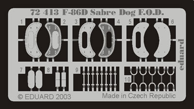 Detailset F86D Sabre dog  F.O.D. (Hasegawa)  E72-413