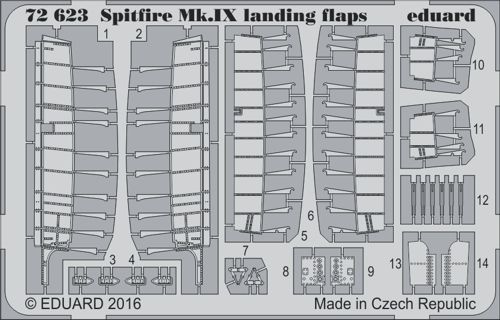 Detailset Spitfire MKIX Landing Flaps (Eduard)  E72-623
