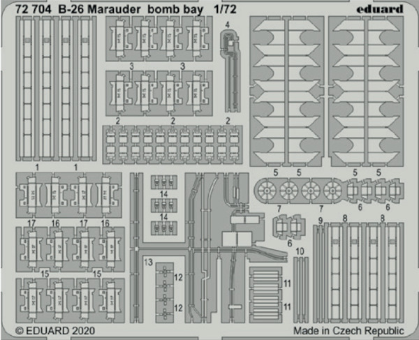Detailset B26 Marauder Bombay (Eduard/Hasegawa)  E72-704