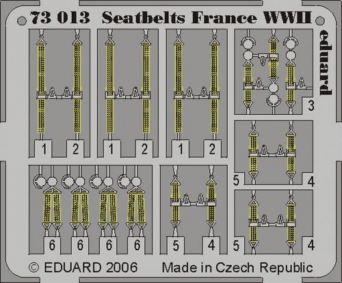 Detailset Seatbelts France WW2  E73-013