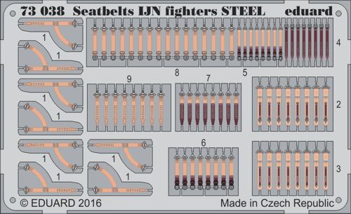 Detailset Seatbelts Japanese Navy WWII Steel  E73-038