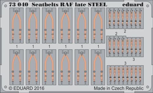 Detailset Seatbelts RAF Late Steel  E73-040
