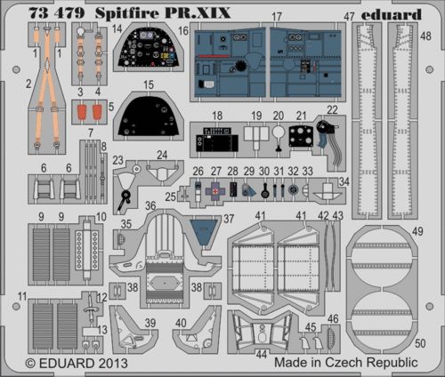 Detailset Supermarine Spitfire PRXIX Self Adhesive (Airfix)  E73-479