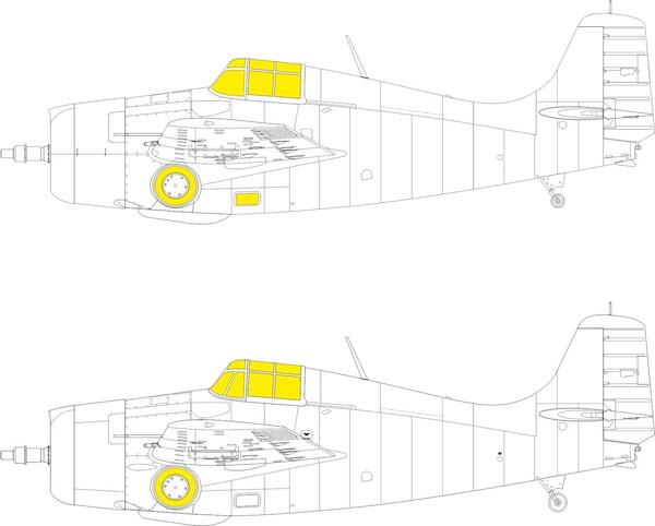 Mask Grumman F4F-3 Wildcat TFACE (Eduard)  EX878