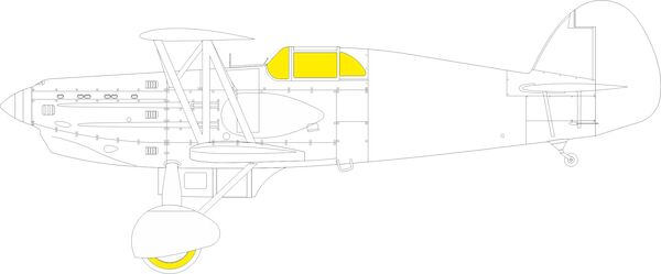 Mask Avia B,534 IV Srs Canopy and wheels TFace (Eduard)  EX928