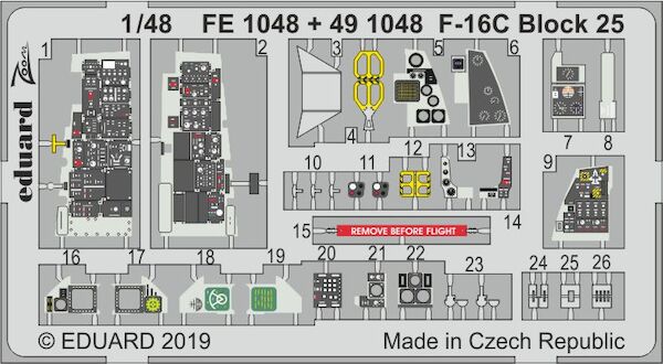 Detailset F16C Block 25 (Tamiya)  FE1048