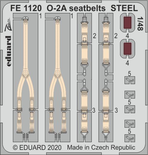 Detailset Cessna O2A seatbelts STEEL(ICM)  FE1120