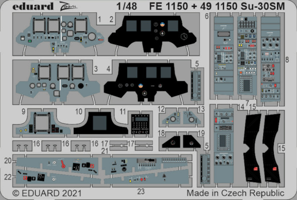 Detailset Sukhoi Su30SM Interior (Kitty hawk)  FE1150