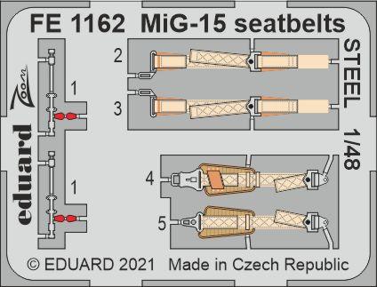 Detailset Mikoyan MiG15 Seatbelts Bronco/Hobby 2000)  FE1162