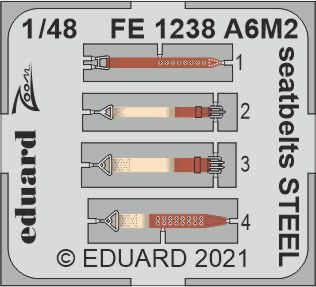 Detailset Mitsubishi A6M-2 Zero Seatbelts (Eduard)  FE1238
