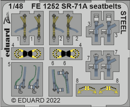 Detailset Lockheed SR71A Blackbird Seatbelts (Revell)  FE1252