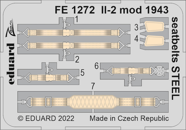 Detailset Ilyushin IL2 mod'43 Seatbelts (Zvezda)  FE1272