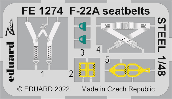 Detailset F22A Raptor seatbelts  (I Love Kit)  FE1274