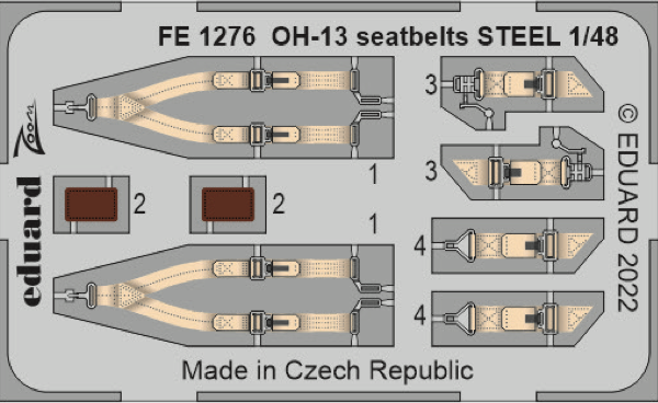 Detailset OH13 Sioux Seatbelts (Italeri)  FE1276
