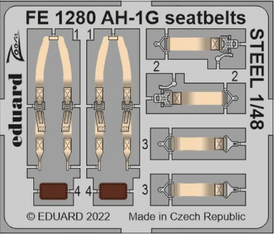 Detailset Bell AH1G Cobra Seatbelts (Special Hobby)  FE1280