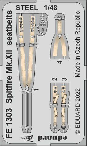 Detailset Spitfire F. MKXII Seatbelts Airfix)  FE1303